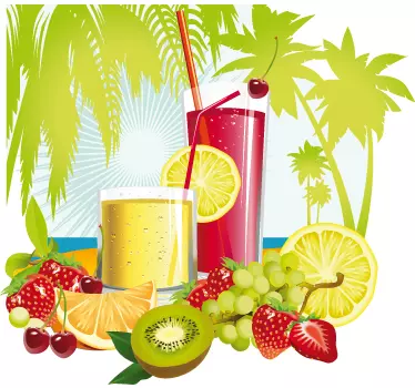 Fruchtsaft Aufkleber - TenStickers