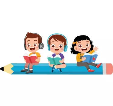 Schaufenster folie kinder lesen gemeinsam - TenStickers