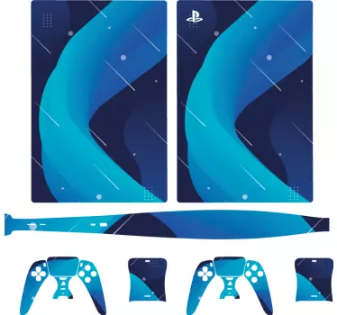 Ps5 skin blauwellen folie - TenStickers