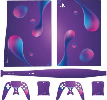 Ps5 skin lila abstraktes design - TenStickers