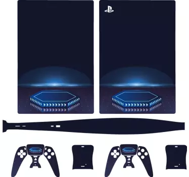 Ps5 skin mit hexagon lichteffekt - TenStickers