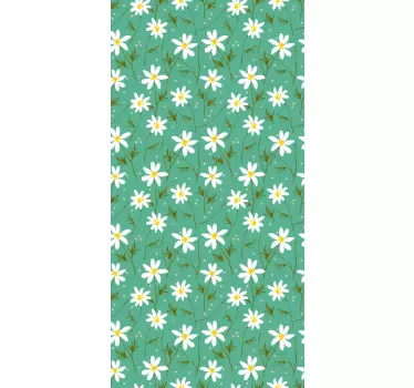 Aufkleber mülltonne mit grünem blumenmuster - TenStickers