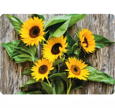 Folie laptop-abdeckung mit sonnenblumen - TenStickers