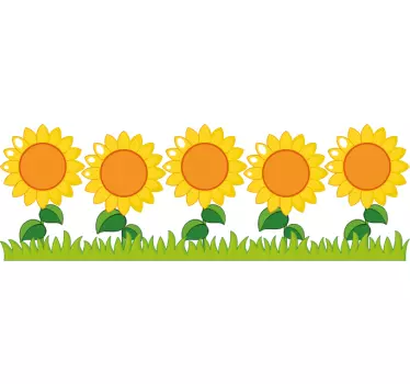 Bordüre selbstklebend helle sonnenblumenlinie - TenStickers