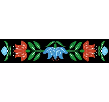 Bordüre selbstklebend mit floralem muster - TenStickers