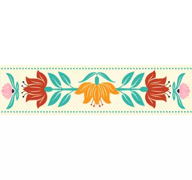 Bordüre selbstklebend florale bordurengestaltung - TenStickers
