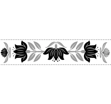 Bordüre selbstklebend botanische kante zusammensetzung - TenStickers