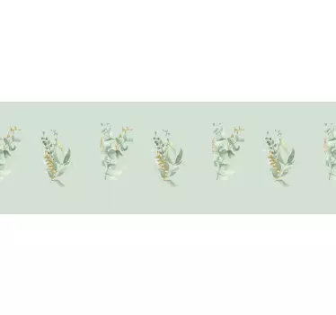 Bordüre selbstklebend mit floralen blättern - TenStickers
