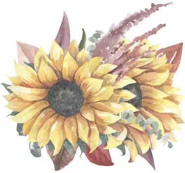 Blume Aufkleber Sonnenblumenstrauß dekoration - TenStickers