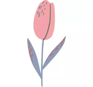 Laptop aufkleber elegante tulpenillustration - TenStickers