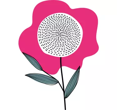 Laptop aufkleber mit stilisiertem blumenmuster - TenStickers