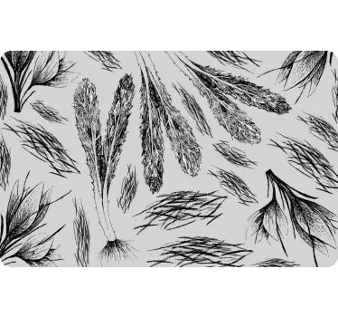 Laptop aufkleber mit botanischen blattmotiven - TenStickers