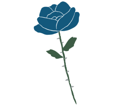 Fahrrad aufkleber zarte blaue rose - TenStickers
