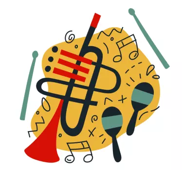 Wandtattoo musik musikinstrumente gruppe - TenStickers