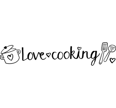 Wandtattoo Küche Love Cooking - TenStickers