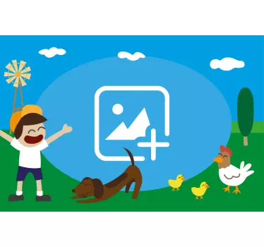 Wandtattoo kinderzimmer verspielt auf dem bauernhof - TenStickers
