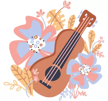 Laptop aufkleber musikalisches blumenarrangement - TenStickers