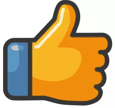 Laptop aufkleber daumen hoch symbol - TenStickers