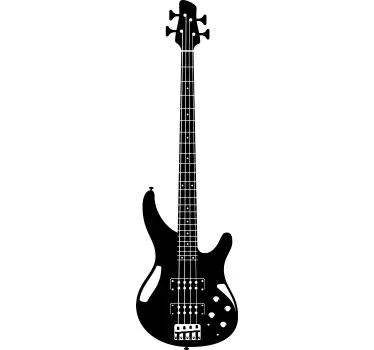 Wandtattoo Rock Bassgitarre - TenStickers