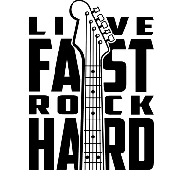 Wandtattoo Rock E-gitarre mit text - TenStickers