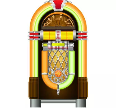 Jukebox Vintage Aufkleber - TenStickers
