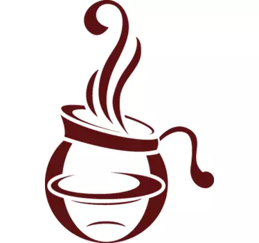 Kaffeekanne Sticker - TenStickers