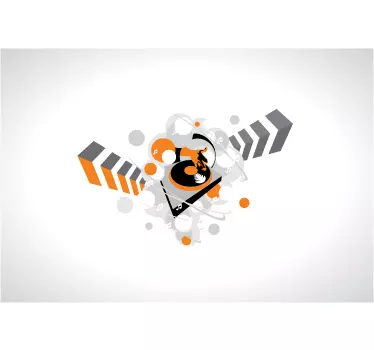 DJ Plattenteller Laptop Aufkleber - TenStickers