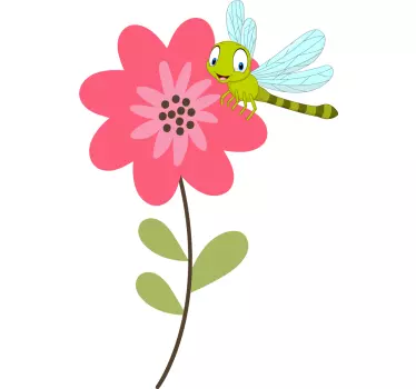 Folie tür mit verspieltem blumendesign - TenStickers