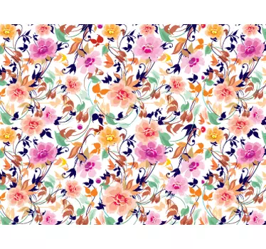 laptop Aufkleber Blumen Print - TenStickers