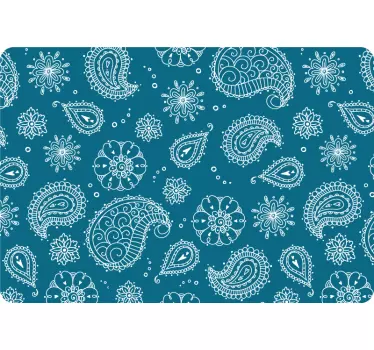 Notebook Aufkleber Schöne Muster auf einem blauen Hintergrund - TenStickers