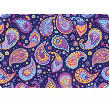 Laptop aufkleber bunte paisley muster - TenStickers