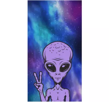 Sticker iphone alien kosmisches design - TenStickers