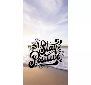 Sticker iphone bleib positiv botschaft - TenStickers
