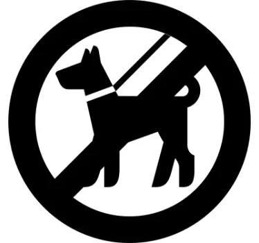 Hundeverbot Schaufensteraufkleber - TenStickers