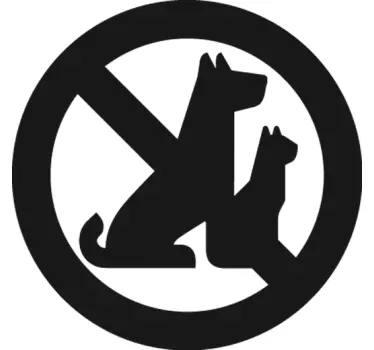 Hunde verboten Schaufensteraufkleber - TenStickers