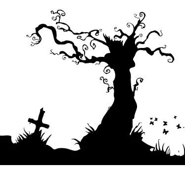 Wandtattoo Friedhof - TenStickers