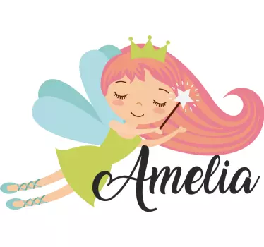 Wandtattoo kinderzimmer fliegende feenprinzessin - TenStickers