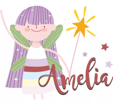 Wandtattoo kinderzimmer feencharakter illustration - TenStickers