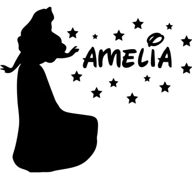 Wandtattoo kinderzimmer prinzessinnen silhouette - TenStickers