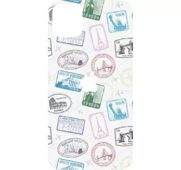 Sticker iphone reisestempel kollektion - TenStickers