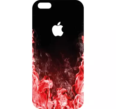 Sticker iphone mit flammendem rauchmuster - TenStickers