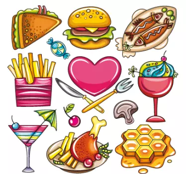 Gerichte Sticker - TenStickers