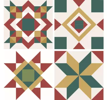 Fliesenaufkleber mit geometrischen motiven - TenStickers