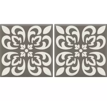 Folie tür mit eleganten blumenmustern - TenStickers