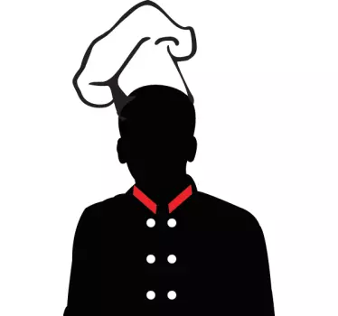 Wandtattoo Silhoulette Chefkoch - TenStickers