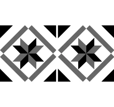 Fliesenaufkleber mit monochromem geometrischen muster - TenStickers