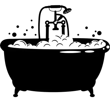 Wandtattoo Badezimmer vintage badewannendesign - TenStickers