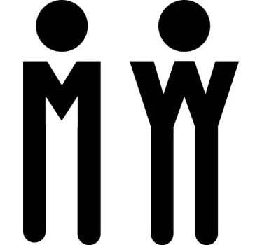 Folie Tür männer frauen symbole - TenStickers