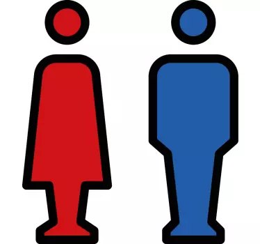 Folie tür mit toilettensymbol set - TenStickers