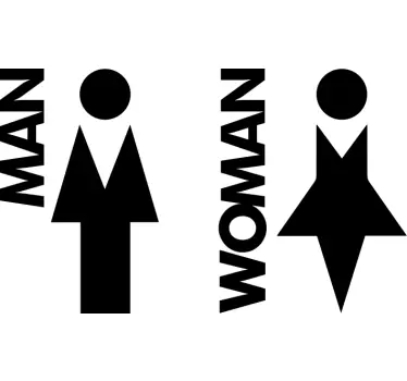 Türfolie Wc-logo-zeichen - TenStickers